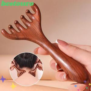 BESTOURO Sáu móng Lược mát xa kinh tuyến đầu Chống tĩnh điện Răng rộng Dụng cụ mát xa gua SHA Cầm tay Dụng cụ gãi lưng Để thúc đẩy lưu thông máu