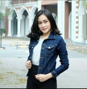 AWAS Jaket Jeans Wanita Denim Skinny Terbaru