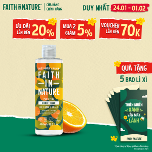 Dầu Xả Faith In Nature Bưởi & Cam Thanh Lọc Khỏe Mạnh 400ml
