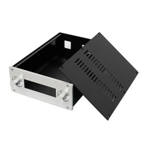 btnx Only empty shell - JC229 all-aluminum alloy power amplifier chassis (level meter version) 3T7R1