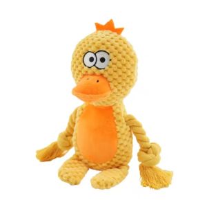 Durable Squeaky Dog Plush Chew Toy – Bite-Resistant Stuffed Joint Design for Puppies & Small Dogs