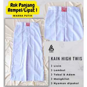 Seragam Sekolah Rok Panjang Span Belah Satu Depan Anak Perempuan SMP SMA Bahan High Twis ( Licin )