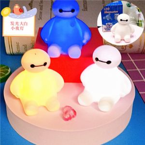 MixHome Big Hero 6 BayMax LED Night Light Decoration Table Lamp 7 Color Change Table Desk Lamp Bedroom Decoration Amazing Kids Baby Toy Gift