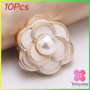 Winsome ปุ่มดอกไม้ กระดุมมุก แฮนด์เมด 1ถุง 10pcs งาน DIY อุปกรณ์ซ้อมแซมเสื้อ สําหรับตกแต่งเสื้อผ้า button