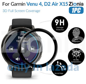 Zionia Thay thế 1PC 20D HD toàn màn hình cong cạnh bảo vệ toàn diện cho Đồng hồ thể thao thông minh Garmin Venu 4 4S Venu4 Venu4S 45mm 41mm Phụ kiện phim kính bảo vệ HD 9H 3D Chống trầy xước Chống cháy nổ