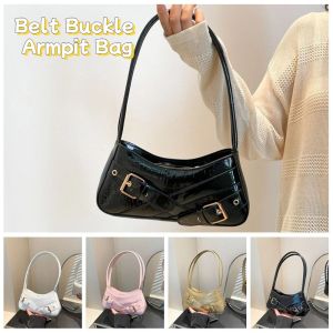 CRNGW วายทูเค กระเป๋าใต้รักแร้แบบมีหัวเข็มขัด ฮาราจูกุ ดีไซน์ใหม่ กระเป๋าถือสาวเผ็ด หวาน เย็นสบาย ปังค์ กระเป๋าสะพายไหล่ Y2k ผู้หญิง