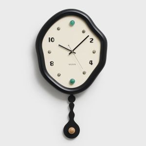 Sacesr Nordic Creative Wall Clocks Mid-century Style Living Room High-end Luxury Wall Clocks Simple Home Décor Reloj De Pared FYWC N7Y3P