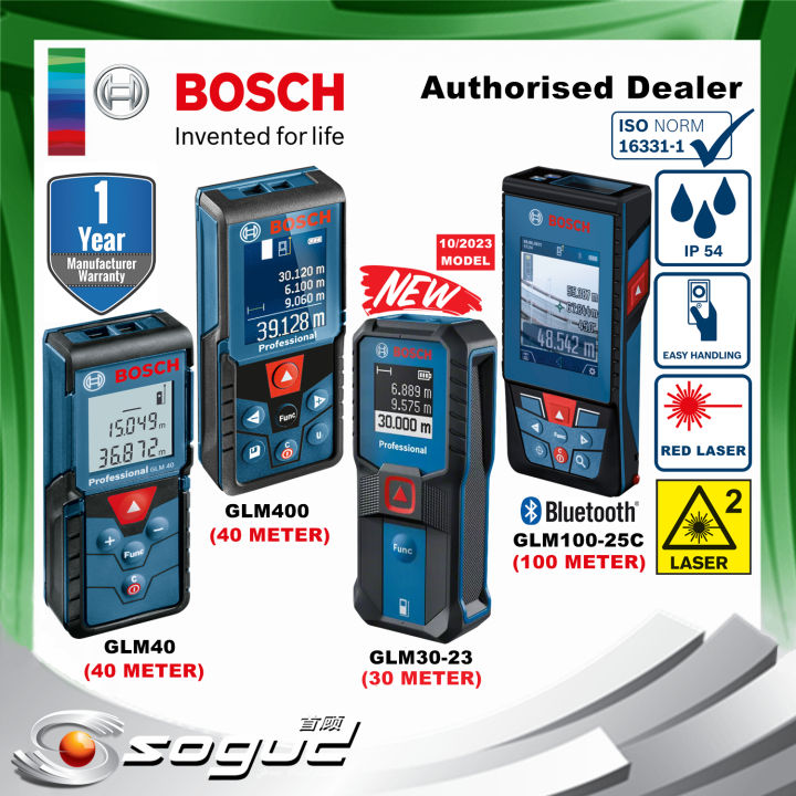 [NEW] BOSCH GLM30-23 GLM40 GLM400 GLM100-25C DIGITAL LINE LASER MEASURE ...