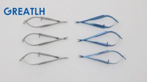 Kéo vi bằng thép không gỉ cho động vật thí nghiệm 8.5cm Kéo Venus Dụng cụ mí mắt Dụng cụ nhãn khoa