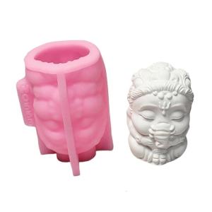 แม่พิมพ์สิงโตรูปแกะสลักเต้นรำรูปปั้นสิงโตแม่พิมพ์ซิลิโคนเรซิ่นทำยิปซั่มตกแต่ง