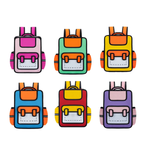 Fun Daypack with 3D Anime Paper Designs School Bag Casual Book Bags Backpack for School Trips and Daily Adventures
