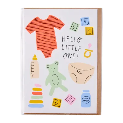 Ohh Deer Hello Little One New Baby Card