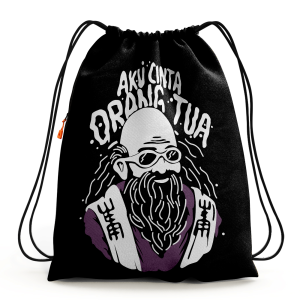 Tas Serut Full Print - Stringbag Gendong Waterprouf Multifungsi Kanvas Tebal Pria