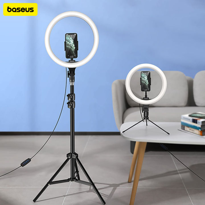 Baseus Live Stream Phone Holder Table Stand w/ Ring Light CRZB