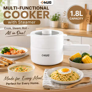 Hug Multi-function Electric Cooking Pot Non-Stick Inner Pot with Steamer - RC-182M