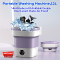 Mini Portable Washing Machine 12L Foldable Washer with 3 Wash Programs, Compact Laundry for Baby Clothes, Socks. 
