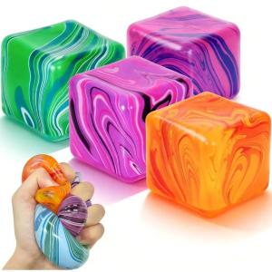 New Needoh Soft Sticky Sensory Stress Relieving Toy Cube Stretchable Ball Soft Slow Rebound Stress Ball Fidget Toy Stress Relief Anxiety Sensory Toy for Kids and Adults
