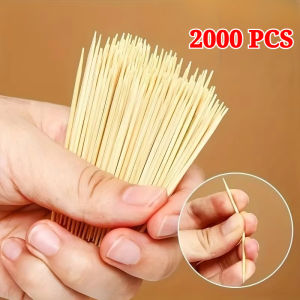 2000Pcs Disposable Natural Bamboo Toothpick Wood Double-ended Toothpick Home Restaurant Toothpicks Tools