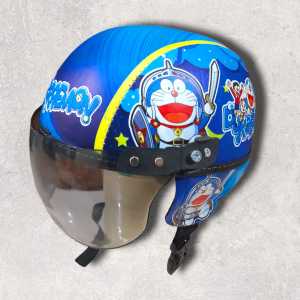 Helm Anak Retro Karakter DORAEMON Untuk Usia 1-6 Tahun / Helm Sinchan