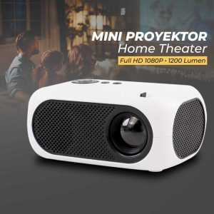 Taffware Proyektor Mini LCD Full HD 1080P 1200 Lumens dengan HDMI/USB - M24 untuk Home Theater