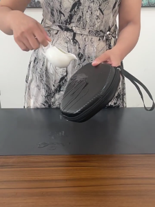 Hexagonal Pingpong Paddle Case Table Tennis Racket Storage Bag Waterproof Zipper Handbag Table Tennis Accessories