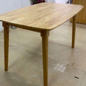 BỘ BÀN ĂN 4 GHẾ GỔ CAO SU BỘC NỆM SIMILI CAO CẤP.