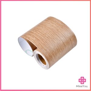 Missyou บัวเชิงผนัง ลายไม้มีกาวในตัว ความยาว 5 m บัวติดขอบผนัง คิ้วติดขอบผนัง ลายไม้คล้ายจริง wallpaper tape