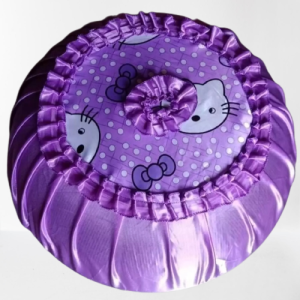 Sarung Tudung Saji Bundar Motif Cassanova Hello Kitty Warna Ungu