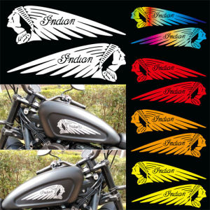 2PCS Personalized Indian Motorcycle Car Sticker Indian Skull Fuel Tank Decal PVC Vinyl Set Decoration for Harley