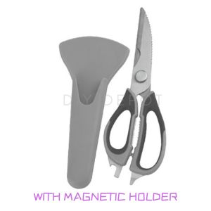 24 CM STAINLESS STEEL DELUXE FUNCTION KITCHEN SCISSORS WITH MAGNETIC HOLDER