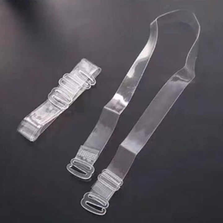 1Pair Invisible Bra Strap Elastic Shoulder Belt Transparent Non