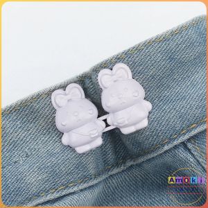 Cartoon Rabbit Pattern Waist Buckle For Women Skirt Jeans Adjustable Waist Clip Buttons Accessories