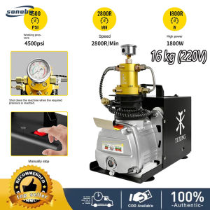 【1 year warranty】Tuxing TXES031 4500psi 300bar 30MPa Dual Cylinder Adjustable High Pressure Air Compressor