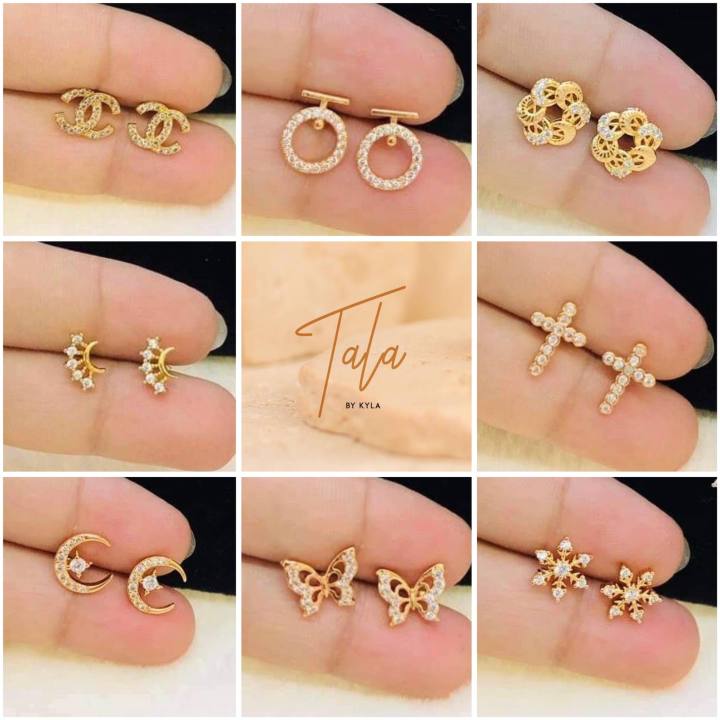 gold small ear rings