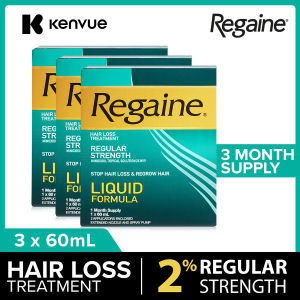[Bundle of 3] Regaine Anti Hair Thinning Regular Strength 2% Minoxidil Stop Hairloss & Regrow Hair Solution 60ml