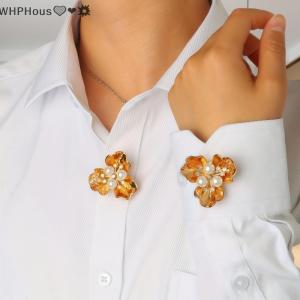 WP💓💛💖 Premium Button Cover Set Rhinestone Embellished Clips Shirt Dress Two-in-One Seamless Installation Christmas Gift Choice