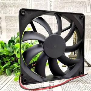 135x135x25mm 24V Dual Ball Bearing Cooling Fan 0.2A 2200RPM 2-Wire Lead for Server Chassis and Power Supply