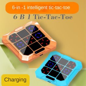 SDRYHTDH Intelligent TIC-TAC-TOE Bolt Game Educational 6in 1 Intelligent Chess Childrens Electronic Toys Memory Training Montessori Puzzle Table Game for Kids and Adults