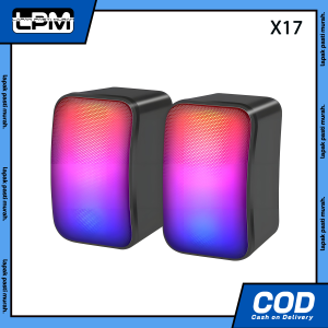 Speaker Gaming Atur Volume Laptop/Komputer 2.0 RGB Lights X17 - LPM