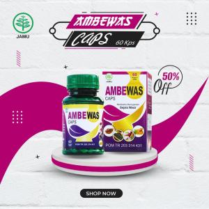 AMBEWAS CAPS Obat Herbal Ambeien Wasir Paling Ampuh Tanpa Operasi Original BPOM 60kapsul