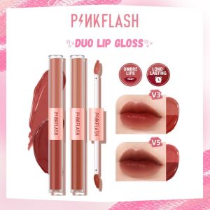 𝗝𝗨𝗡𝗞𝗜𝗘 𝗠𝗔𝗞𝗘𝗨𝗣 -Pinkflash Duo Lip Gloss Double Sense 2 In 1
