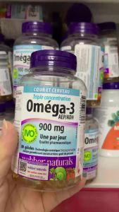 [HÀNG CTY] Webber Omega-3 900 mg – Cung Cấp EPA 600 mg Và DHA 300 mg Hỗ Trợ Tim Mạch Não Bộ - - Dầu cá có nguồn gốc từ cá cơm cá mòi và/hoặc cá thu.  - Được chưng cất phân tử và tinh lọc kỹ.  - Dầu cá đạt chứng nhận IVO™ về độ tinh khiết hàm lượng và t