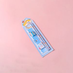 MD-A71 Alat Tulis Set Stationery Sekolah Pensil Set Anak Karakter Kartun Lucu / Perlengkapan Sekolah Anak Penghapus Penggaris Pencil Set Import