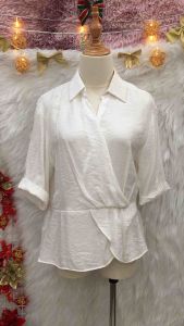 Áo Sơ Mi Cổ V Đắp 2 hand- hiệu MIXXO- Size M(#A68)