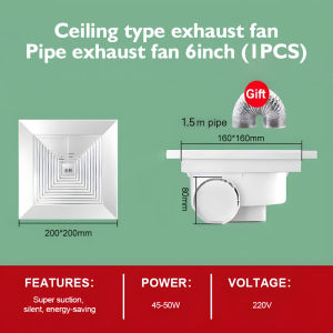 Exhaust fan  Ceiling exhaust fan/Wall mounted exhaust fan/Duct exhaust fan 12/10/8/6 "inch Home Kitchen Bathroom Office Strong Wind