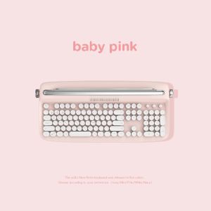 Bàn Phím ACTTO B503 Bàn Phím Máy Đánh Chữ Retro Bluetooth 5.0 Không Dây Có Chân Đế Tích Hợp Cho Điện Thoại Máy Tính Bảng Hỗ Trợ Android/Windows/IOS