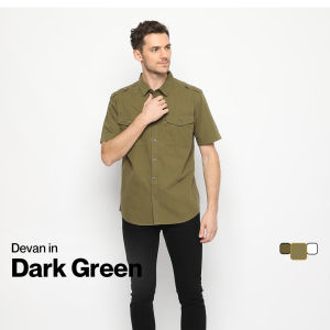 Coop Design - Devan Kemeja Outdoor Safari Tactical Workshirt Baby Canvas Lengan Pendek Pria