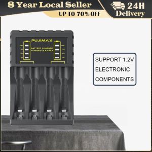 4 Slots Electric Battery Charger for AAA/AA Rechargeable Battery Short Circuit Protection with LED Indicator Ni-MH/Ni-Cd charger