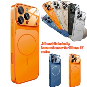 Original Glass Nano Matte Case For iPhone 17 Pro Max Air 16 15 14 13 12 11 Magnetic for Magsafe Wireless Charging Armor Funda
