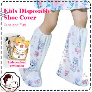 Kids Disposable Shoe Cover Cartoon Cute Lengthen Ankle To Knee Waterproof Outdoor Rain Overshoes